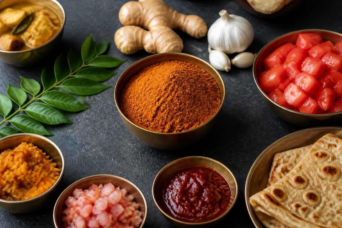 South African curry ingredients and components