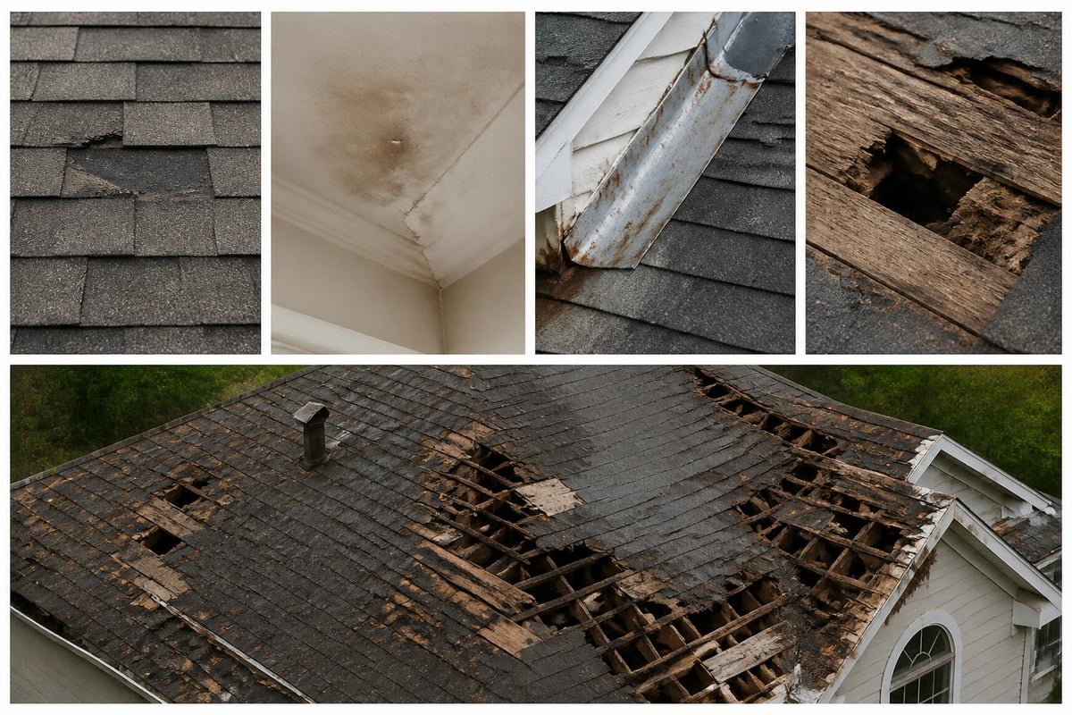 Roof damage severity levels