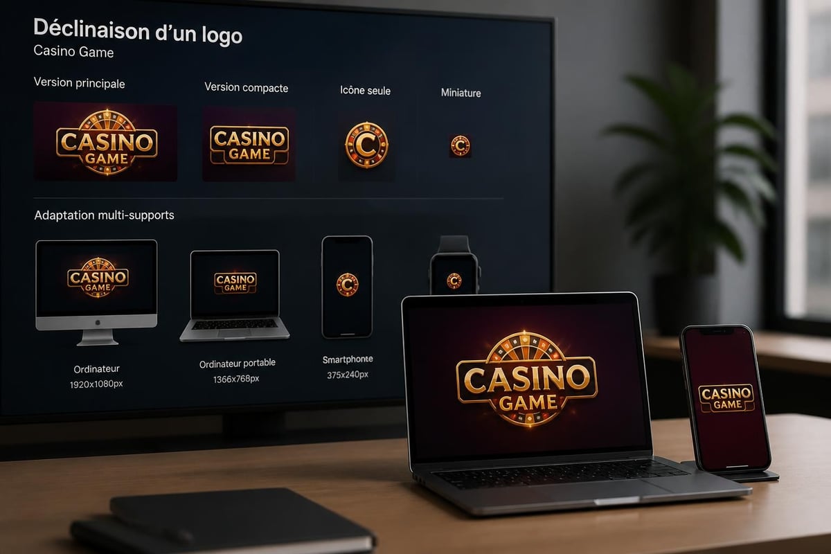 Adaptabilité technique d'un logo de jeu de casino