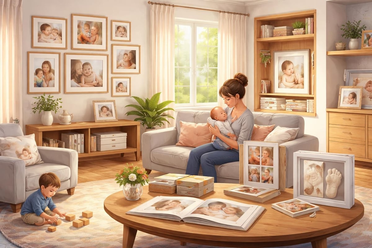 Displaying newborn photos