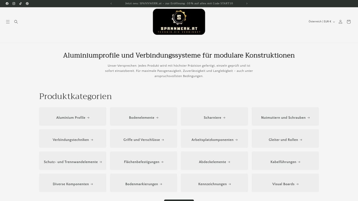 Aluminium Profile Price Per Kg Guide: Aktuelle Infos 2025 - Aluminiumprofile von SPANNWERK.at: Qualität & Preis-Leistungs-Verhältnis