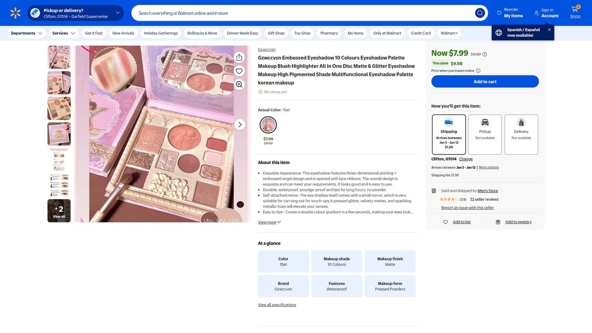 7 Best Korean Eye Glitter Picks to Sparkle in 2026 - Gzwccvsn Embossed Eyeshadow 10 Colours Eyeshadow Palette