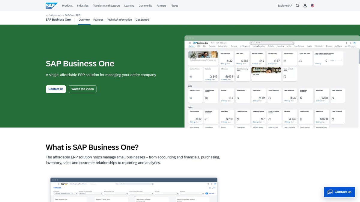 9 Essential ERP CRM Solutions Transforming Business in 2026 - SAP Business One