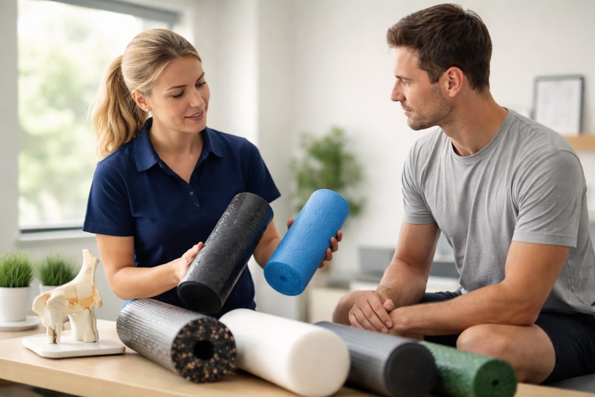 Physical therapy foam roller selection