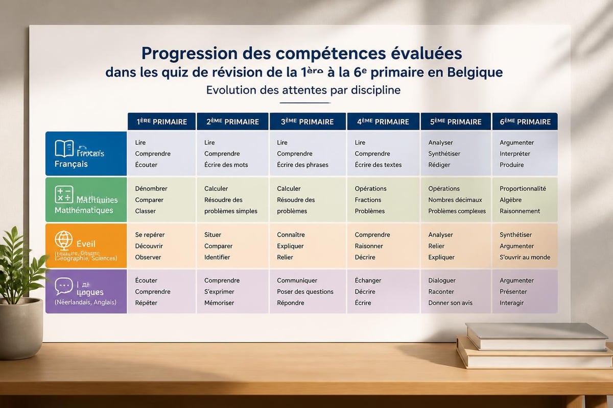 Structure quiz par niveau