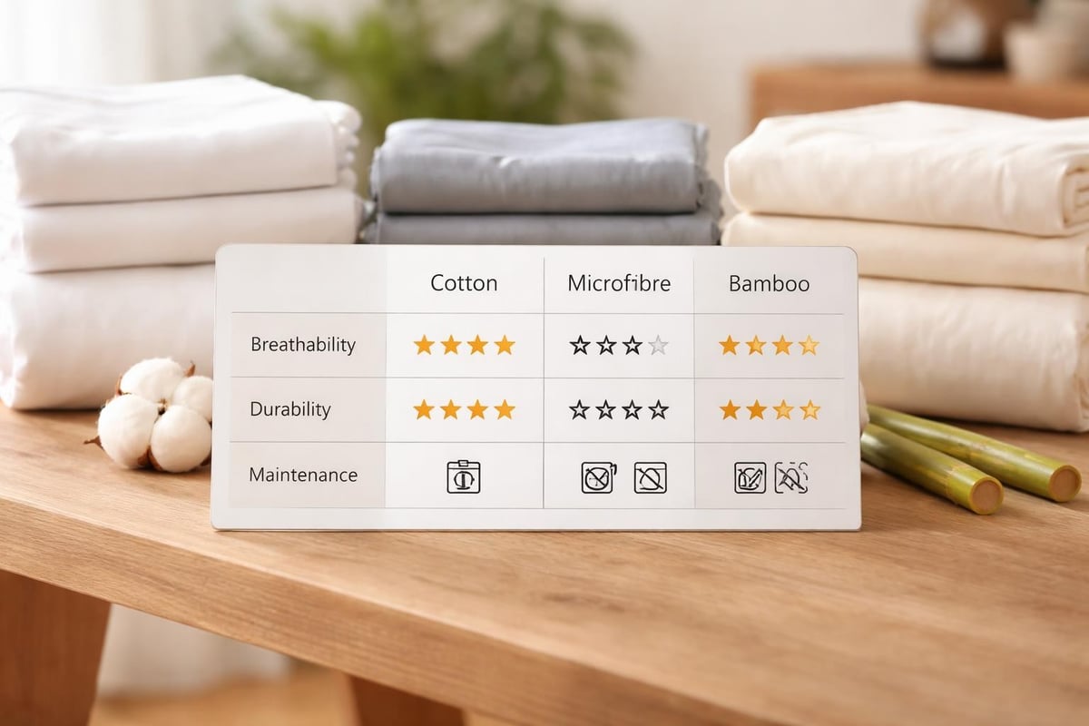 Bedding material comparison