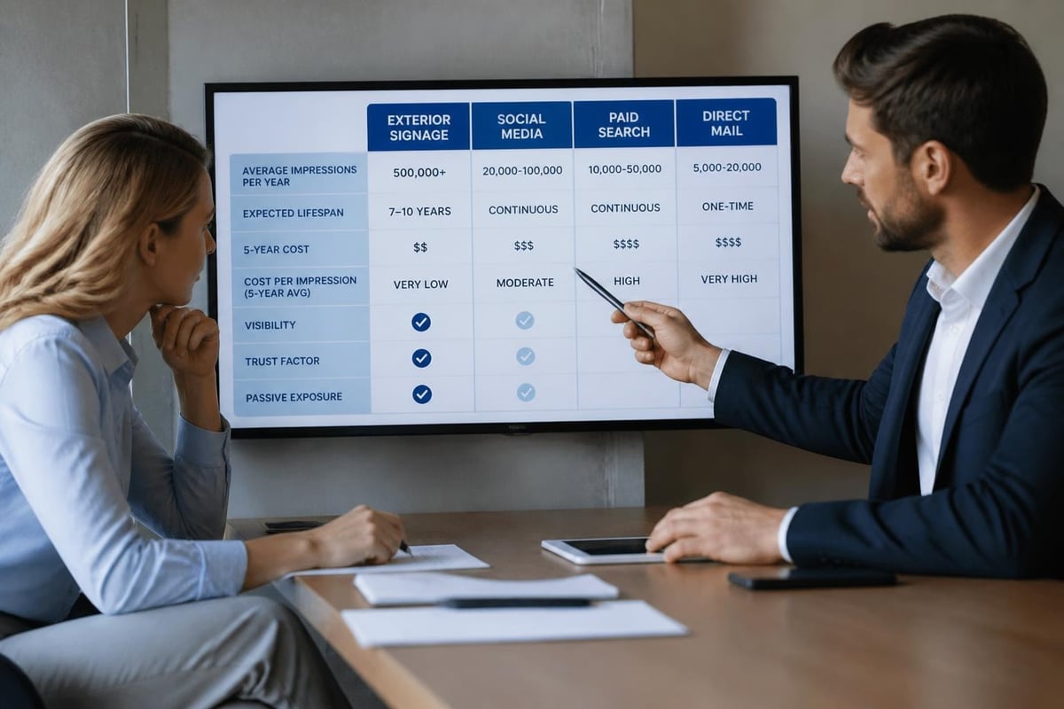Business signage ROI comparison