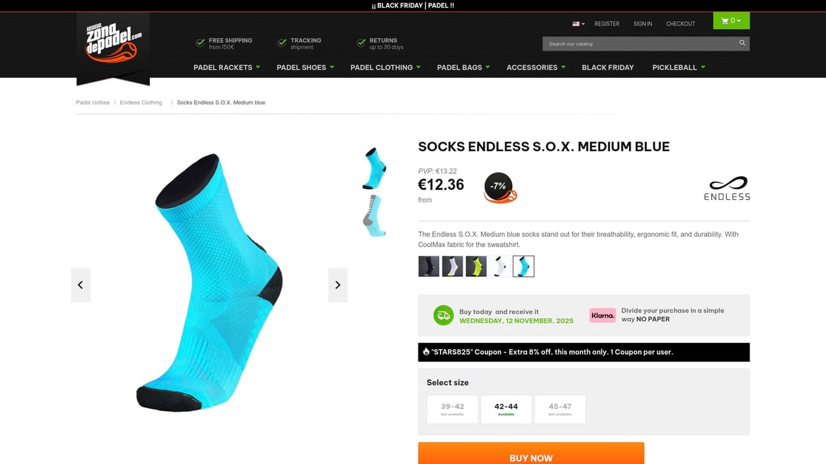 7 Best Padel Socks for Comfort and Performance in 2025 - Socks Endless S.O.X. Medium blue