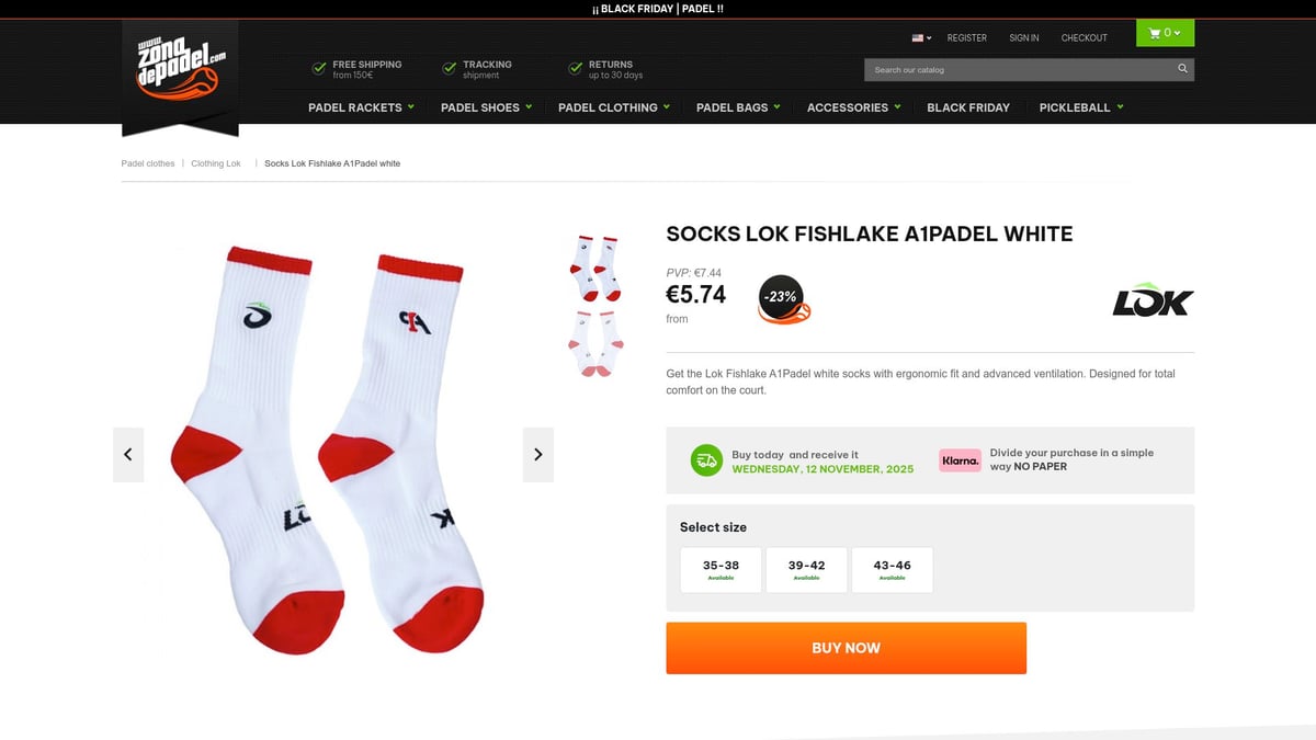 7 Best Padel Socks for Comfort and Performance in 2025 - Socks Lok Fishlake A1Padel white