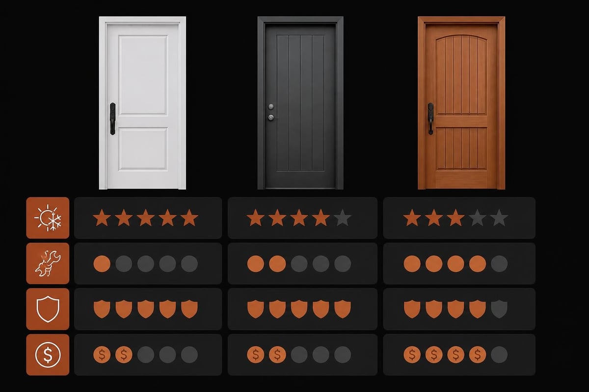 Front door material comparison