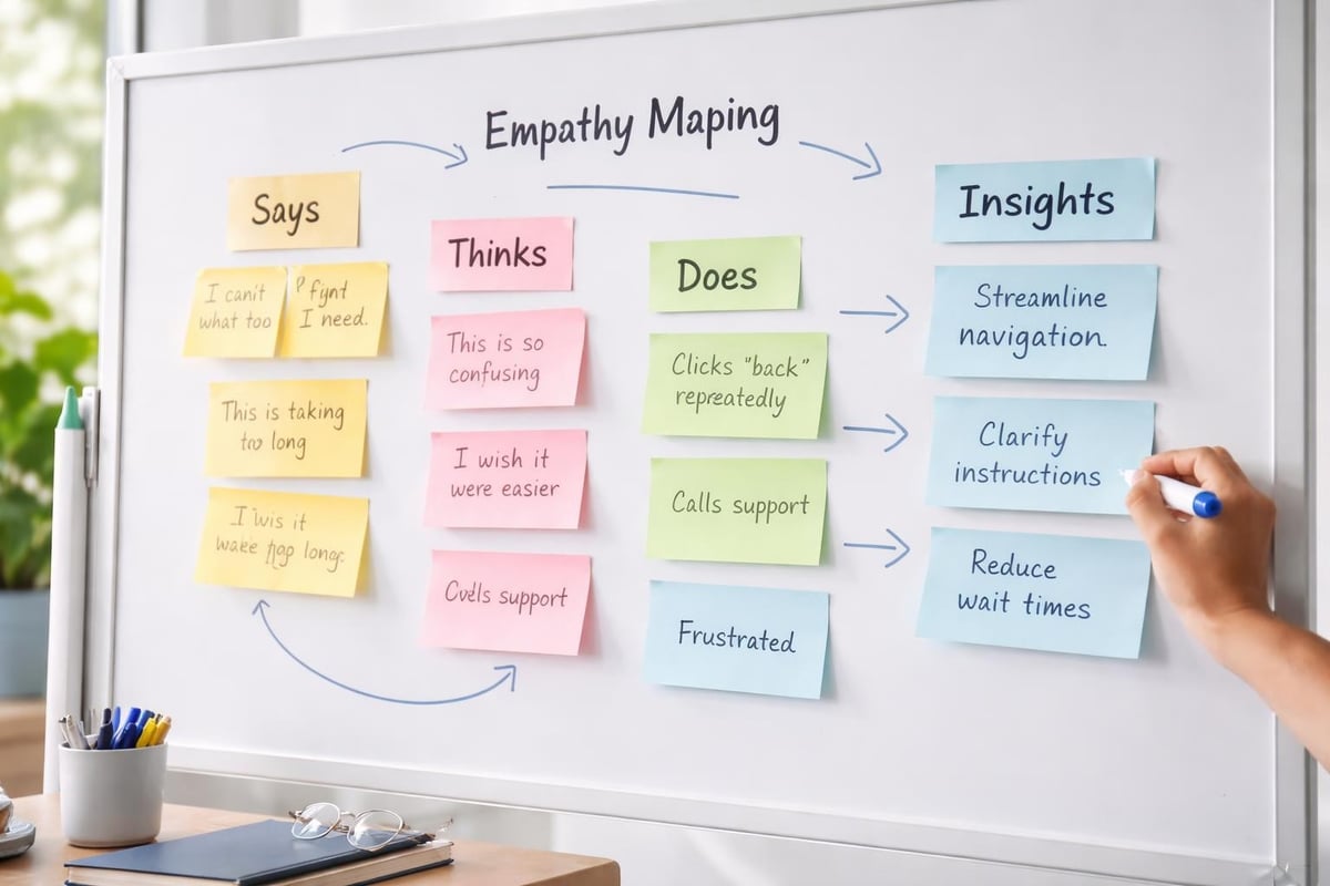 Design thinking empathy mapping