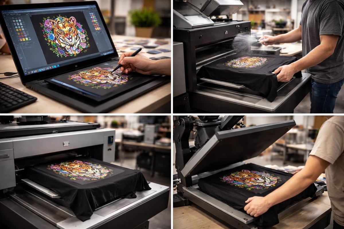 DTG printing workflow