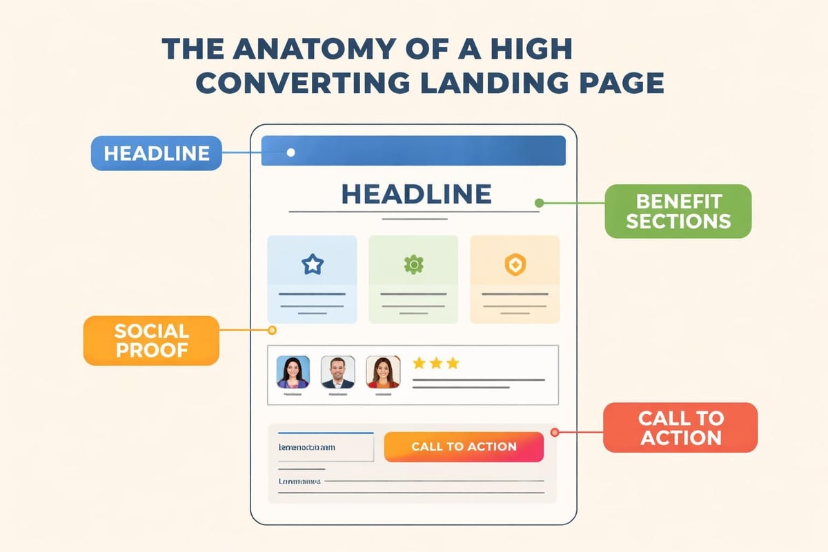 Landing page conversion elements