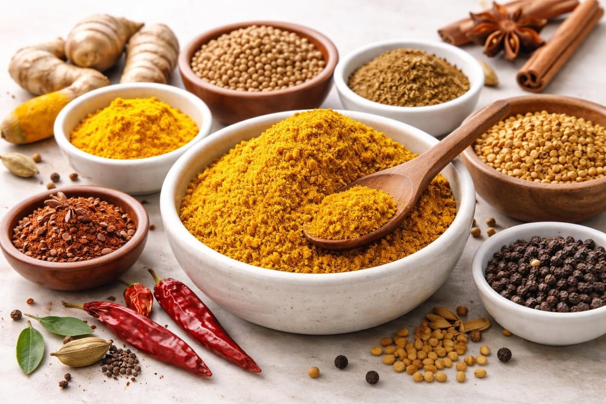 Composition du curry poudre
