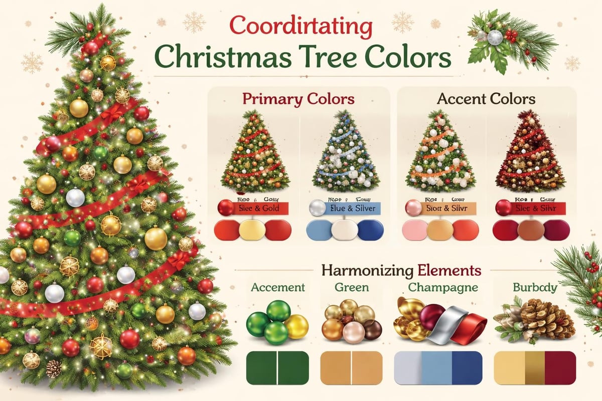 Christmas tree color palette planning