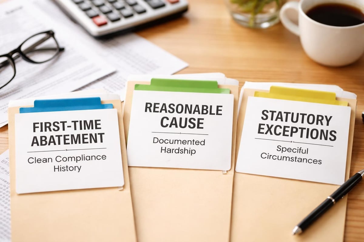 Penalty abatement types comparison