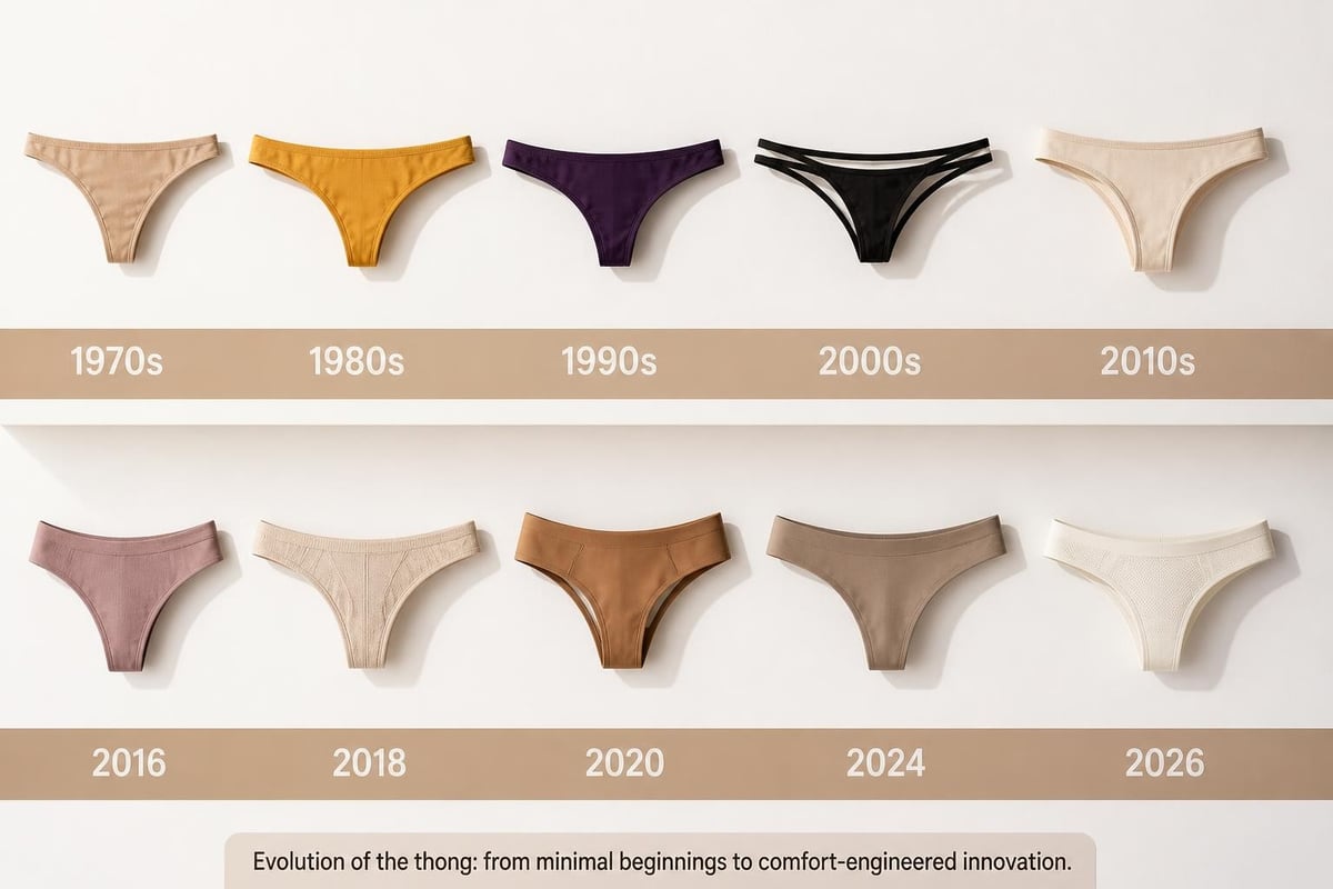 Timeline of thong garment evolution