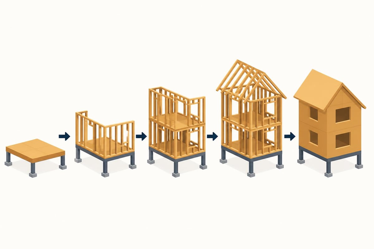 Platform framing construction sequence