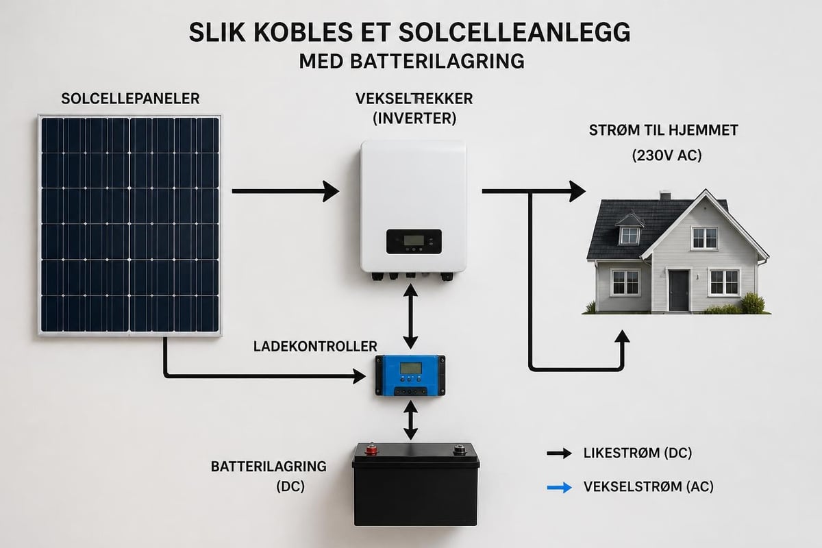 Solcellesystem komponenter