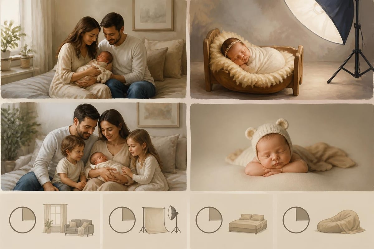 Newborn photography session types