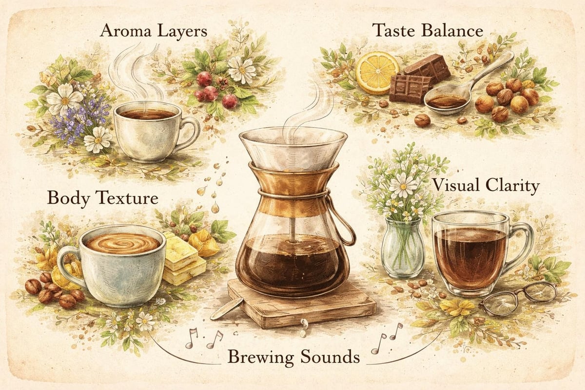 Five senses of coffee evaluation