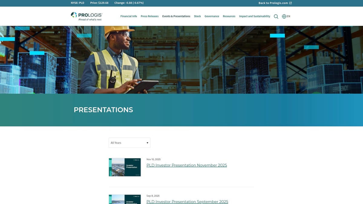 7 Top REITs To Watch For Strong Returns In 2026 - Prologis (PLD)