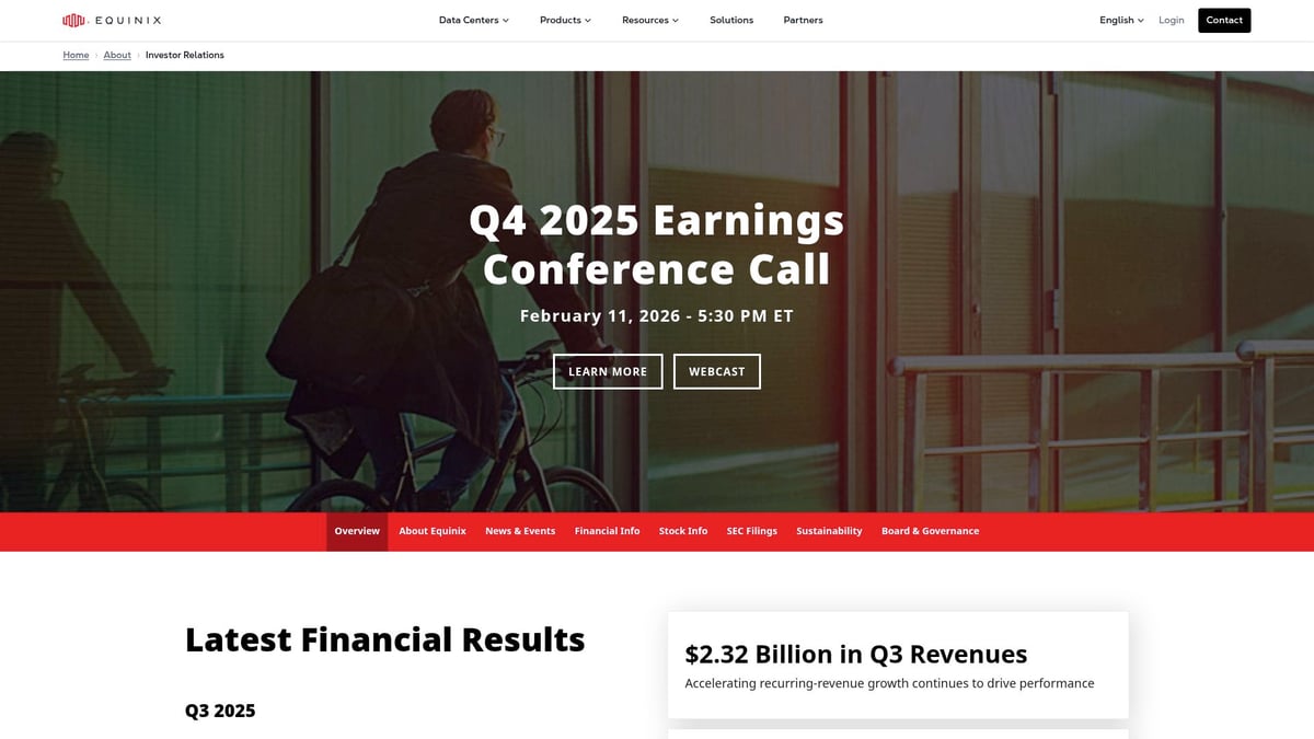 7 Top REITs To Watch For Strong Returns In 2026 - Equinix (EQIX)