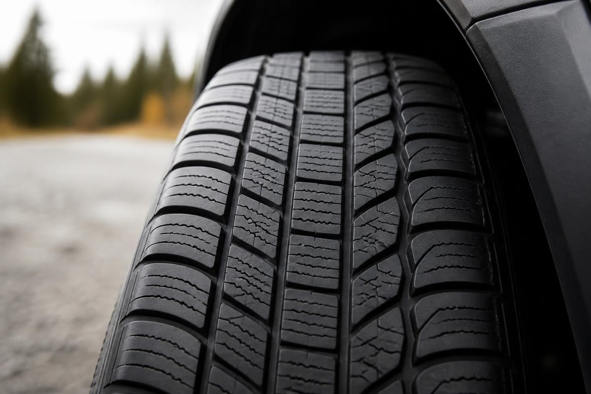 All-season tire tread pattern components