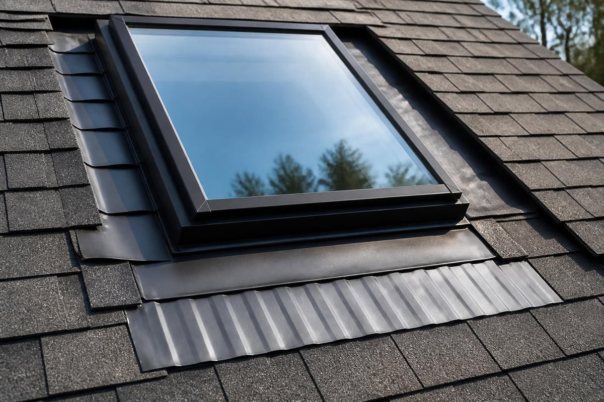 Skylight flashing layers