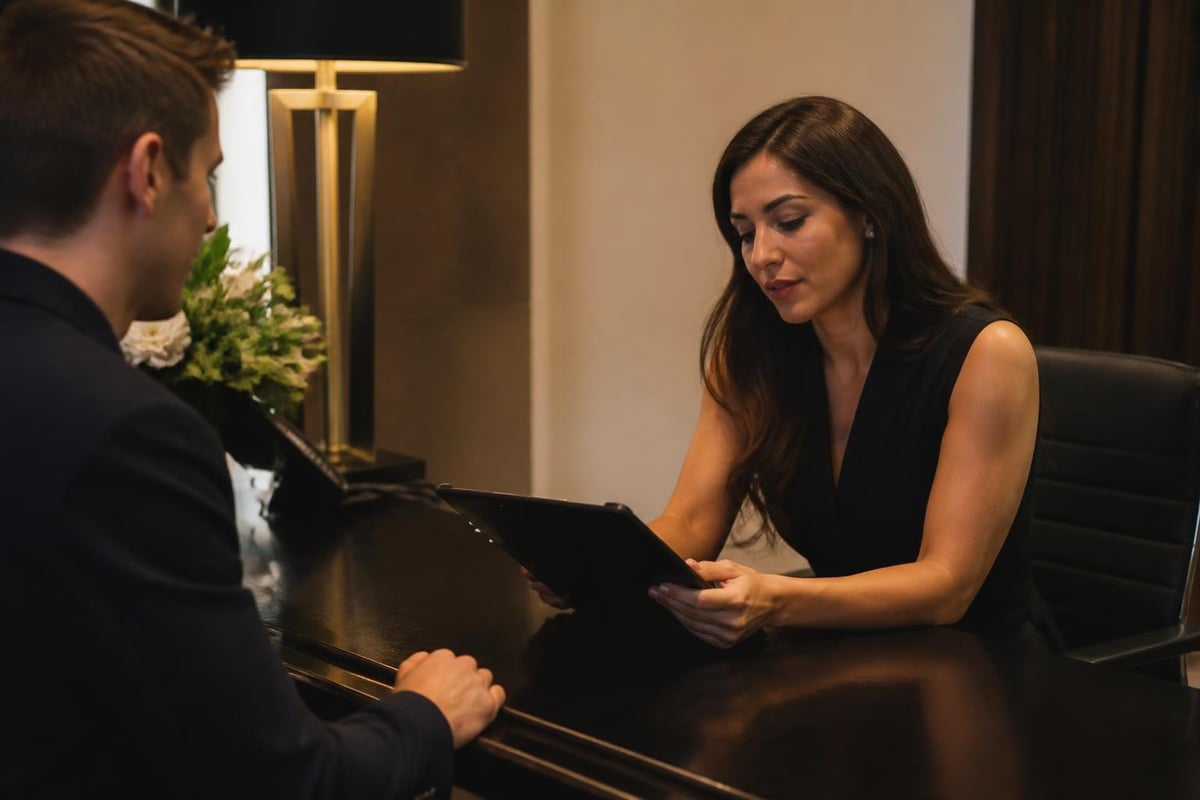Professional booking process