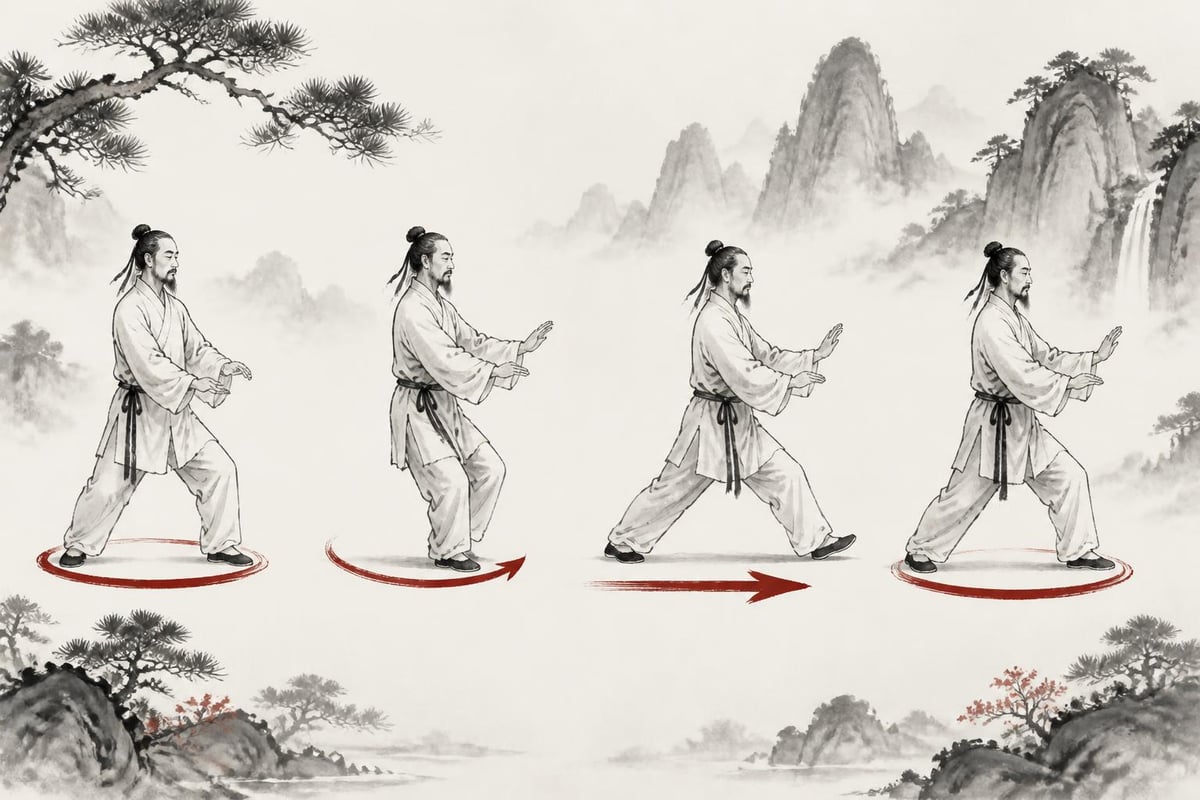 Tai chi walking sequence