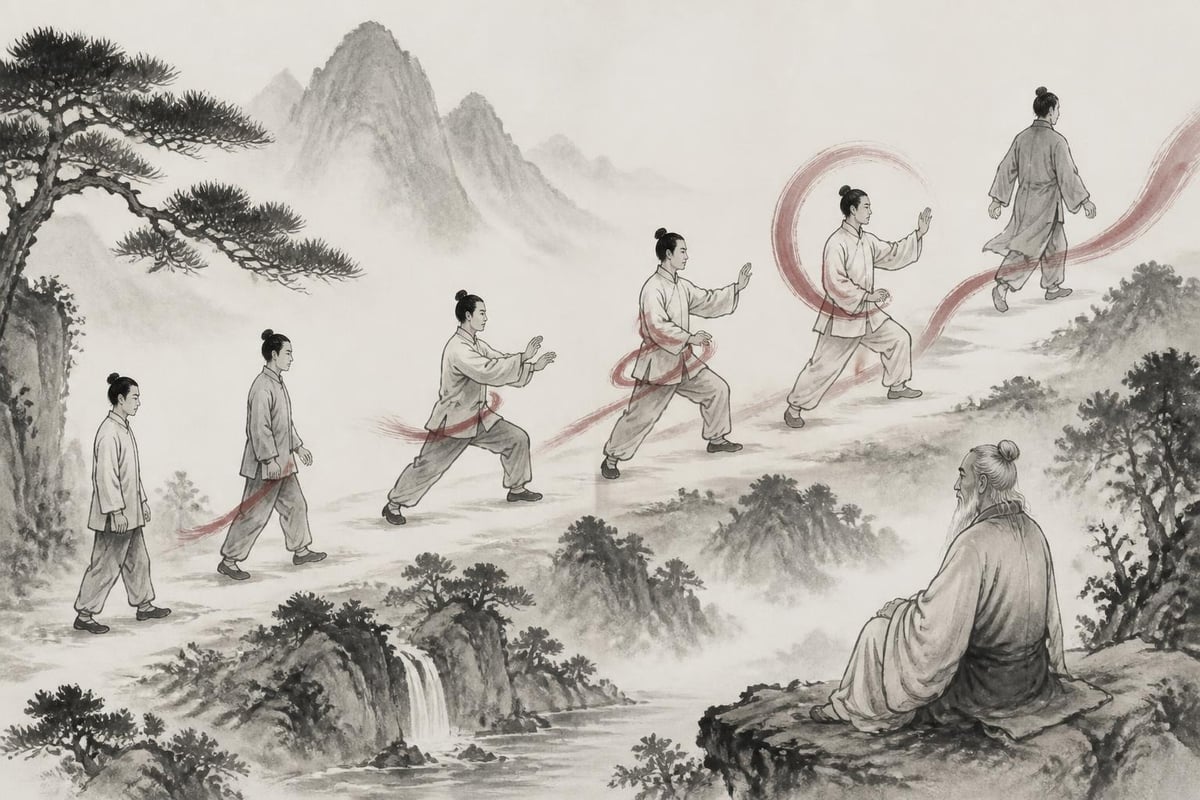 Tai chi walking progression