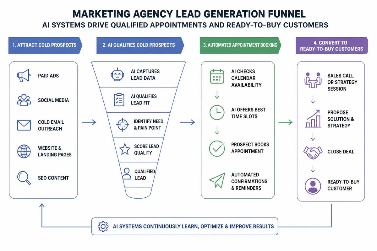 Lead generation funnel stages