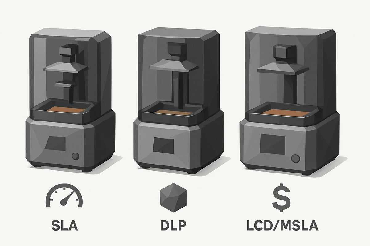Tipos de impressoras 3D e tecnologias de resina em 2025