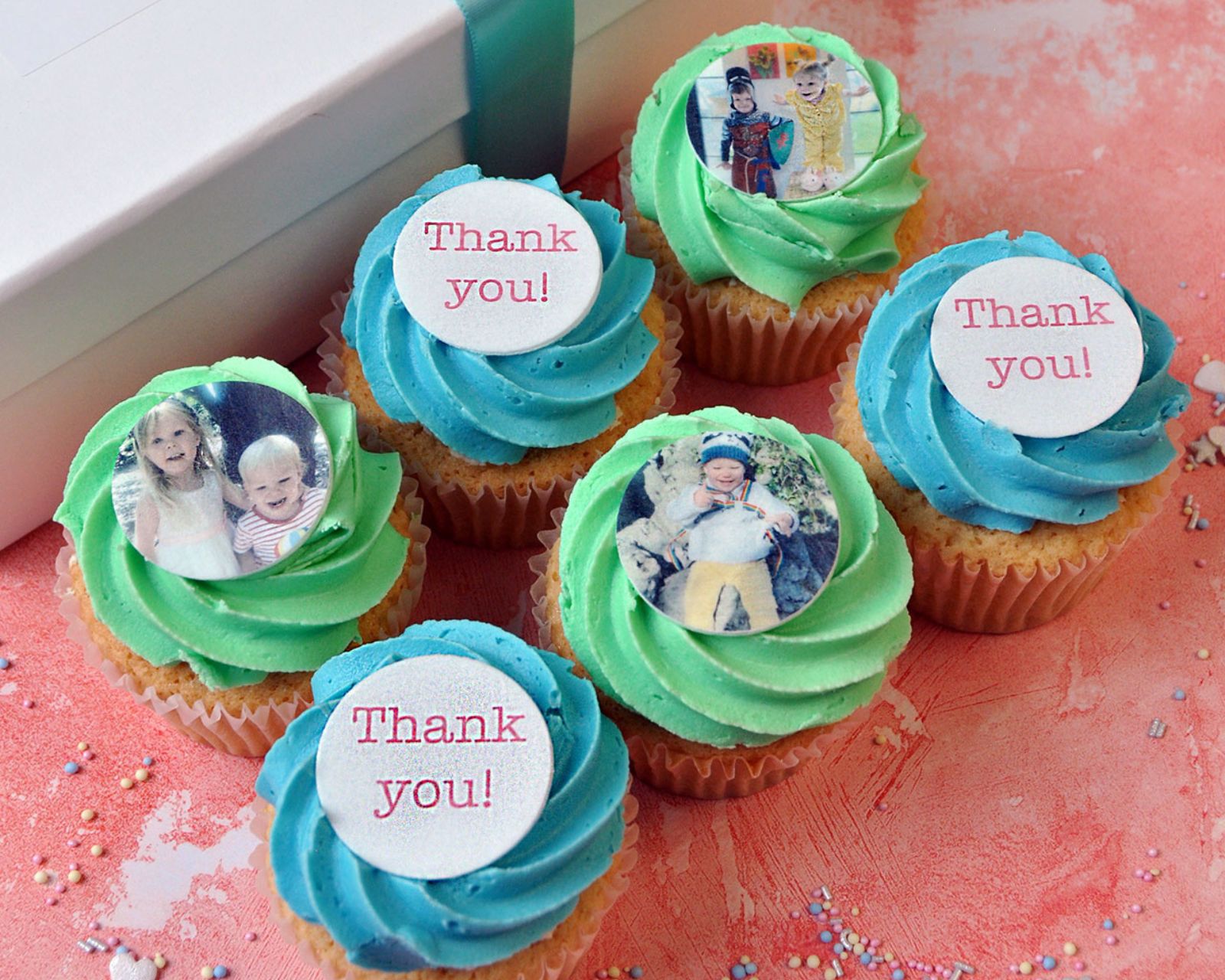 Photo and Message Cupcakes