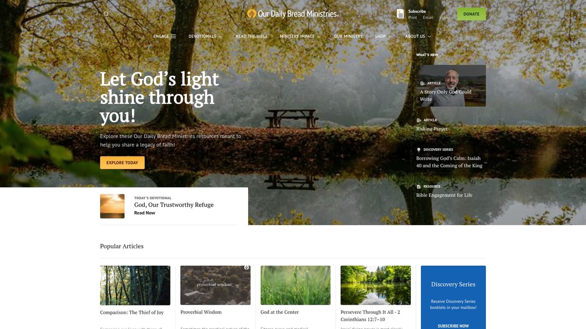 7 Increíbles Devocionales Cristianos Gratis para 2025 - Our Daily Bread – Pan Diario