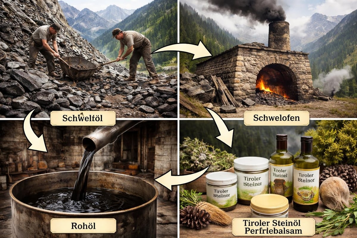 Tiroler Steinöl Gewinnung