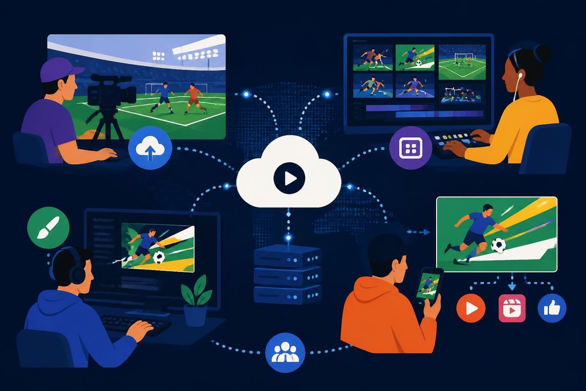 Sports video editing collaboration workflow