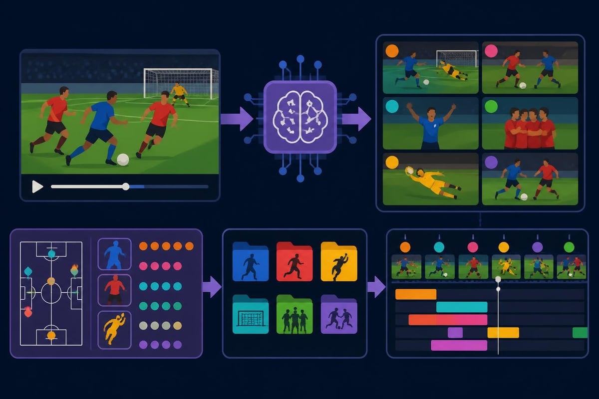 AI-assisted sports video editing