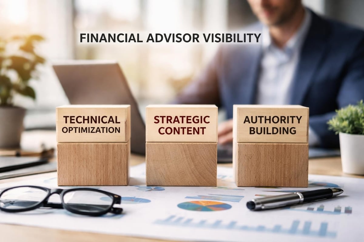 SEO strategy components for financial advisors