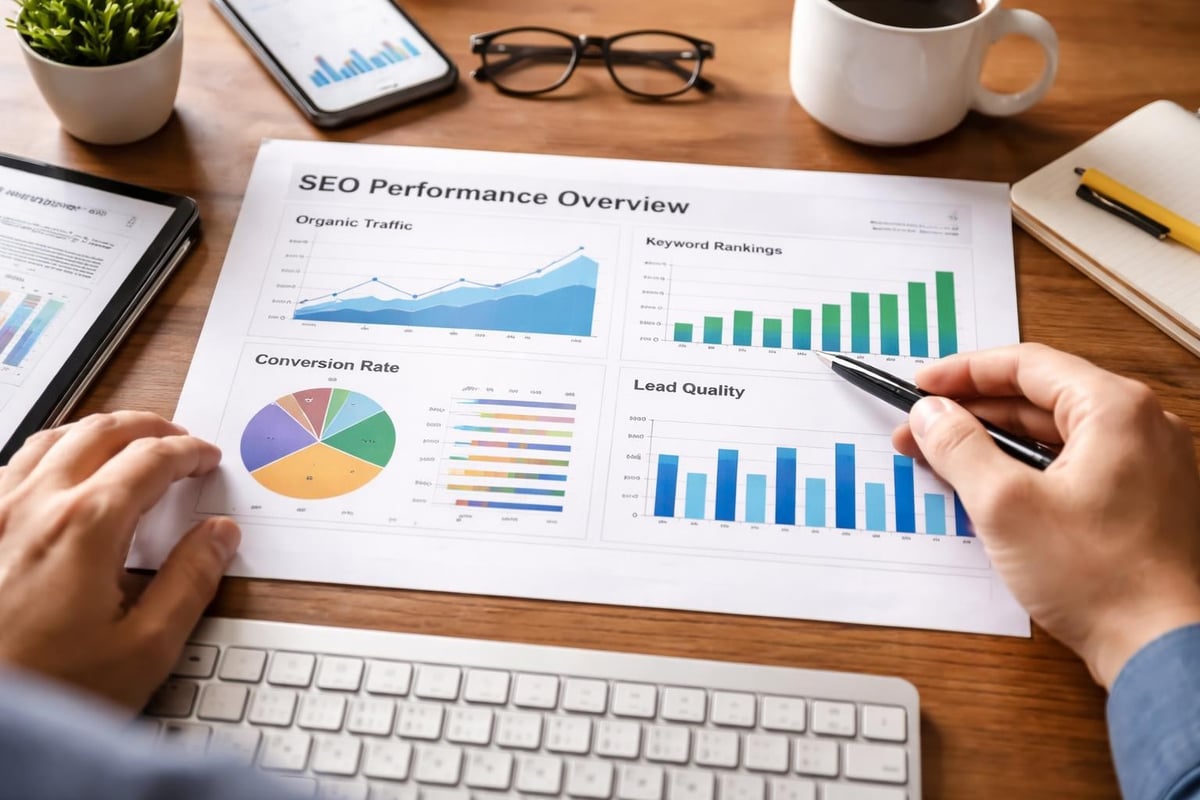 SEO performance dashboard