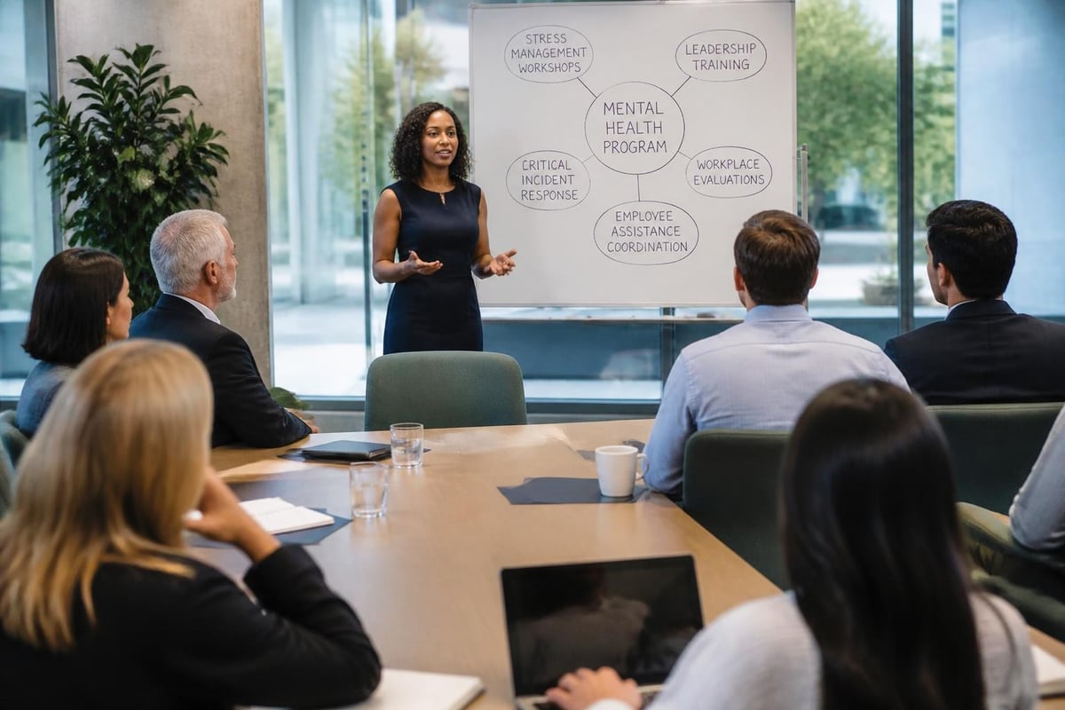 Corporate mental health training components