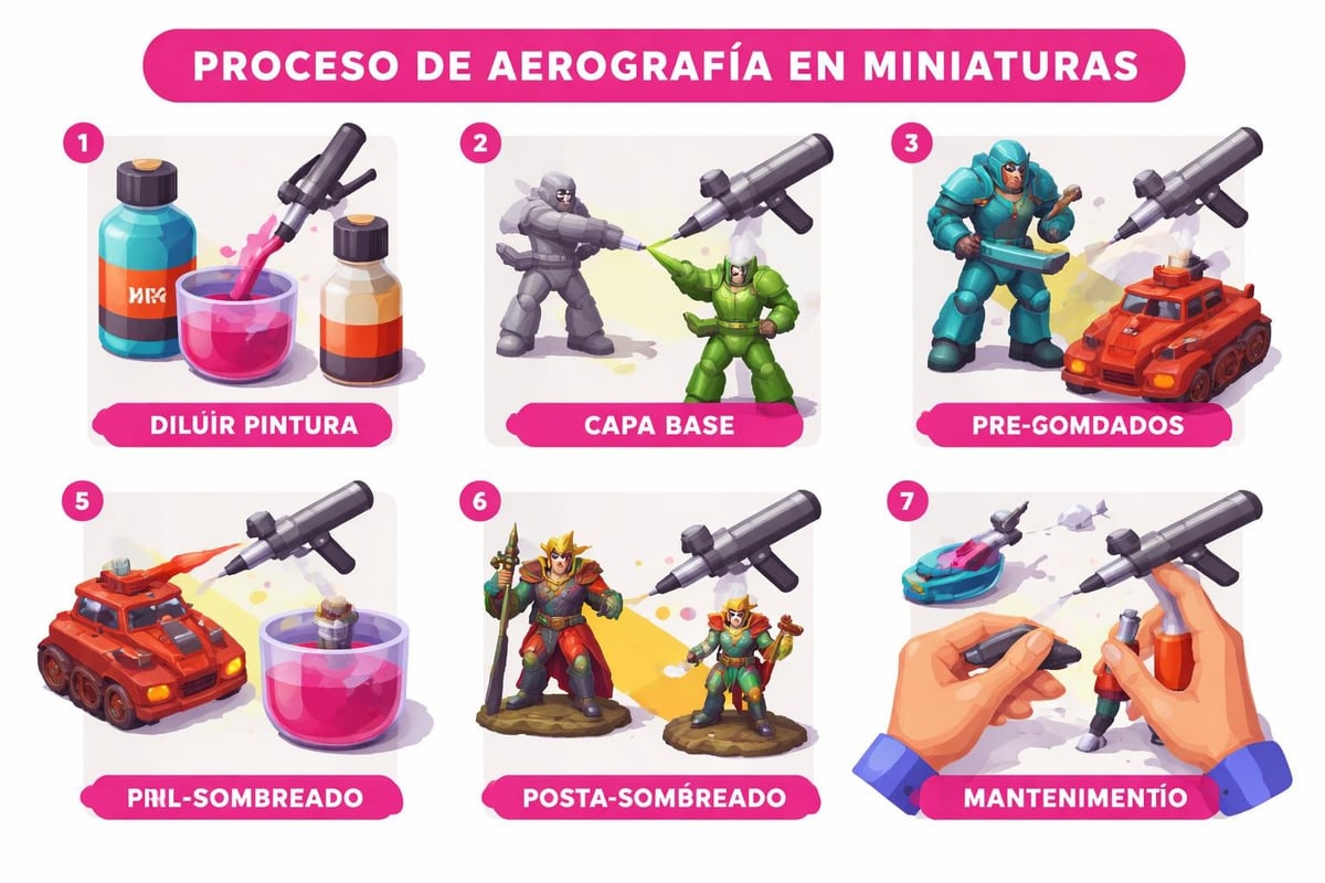 Airbrushing workflow