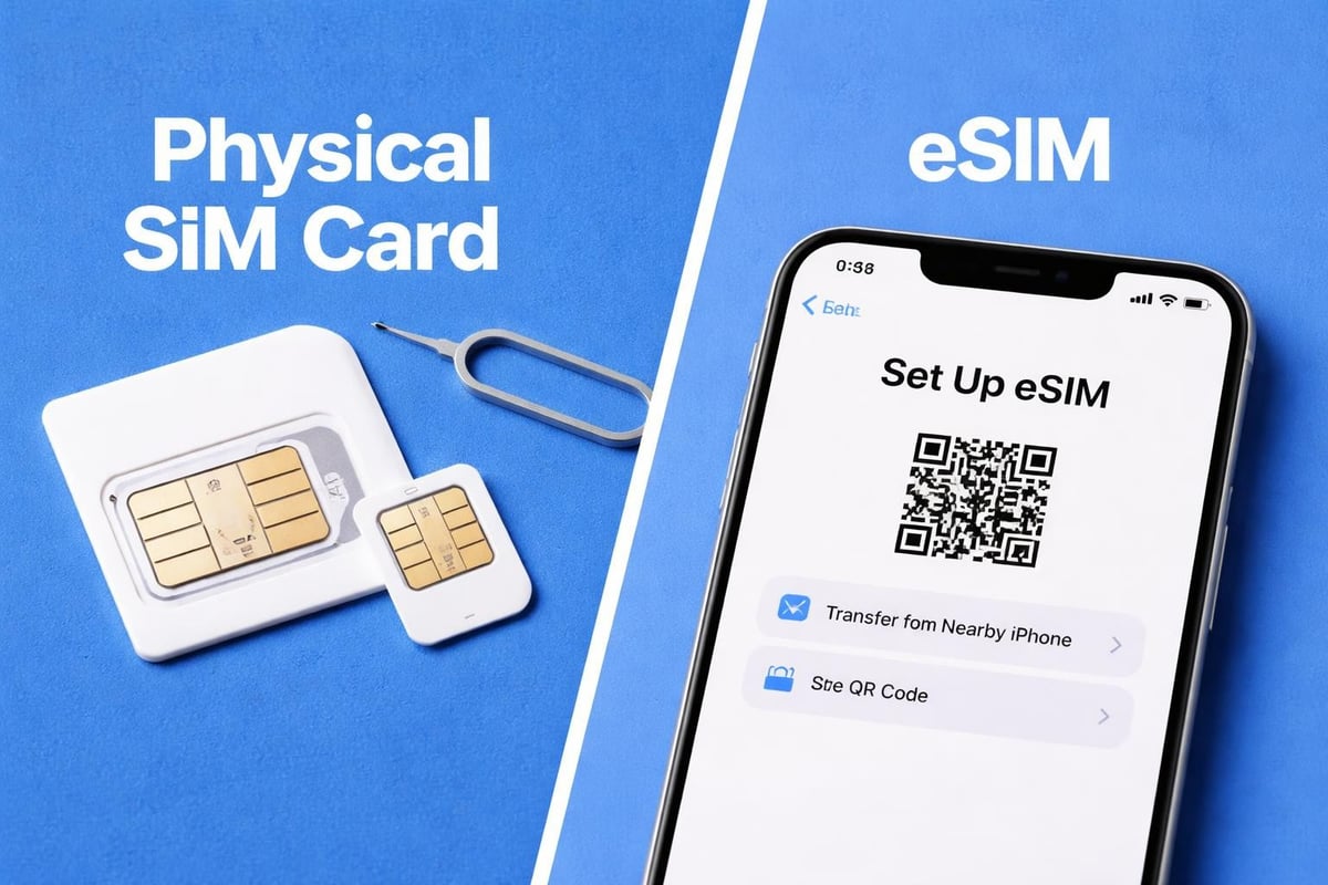 IPhone eSIM vs physical SIM comparison
