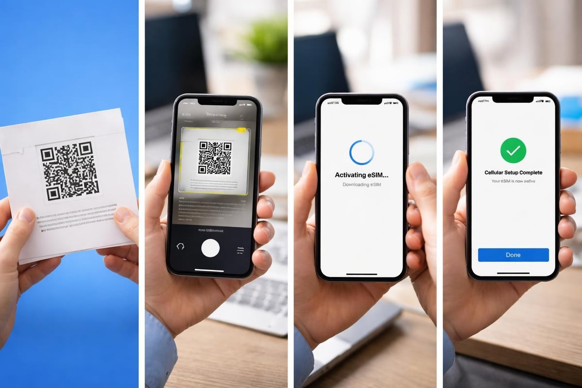 IPhone eSIM activation workflow