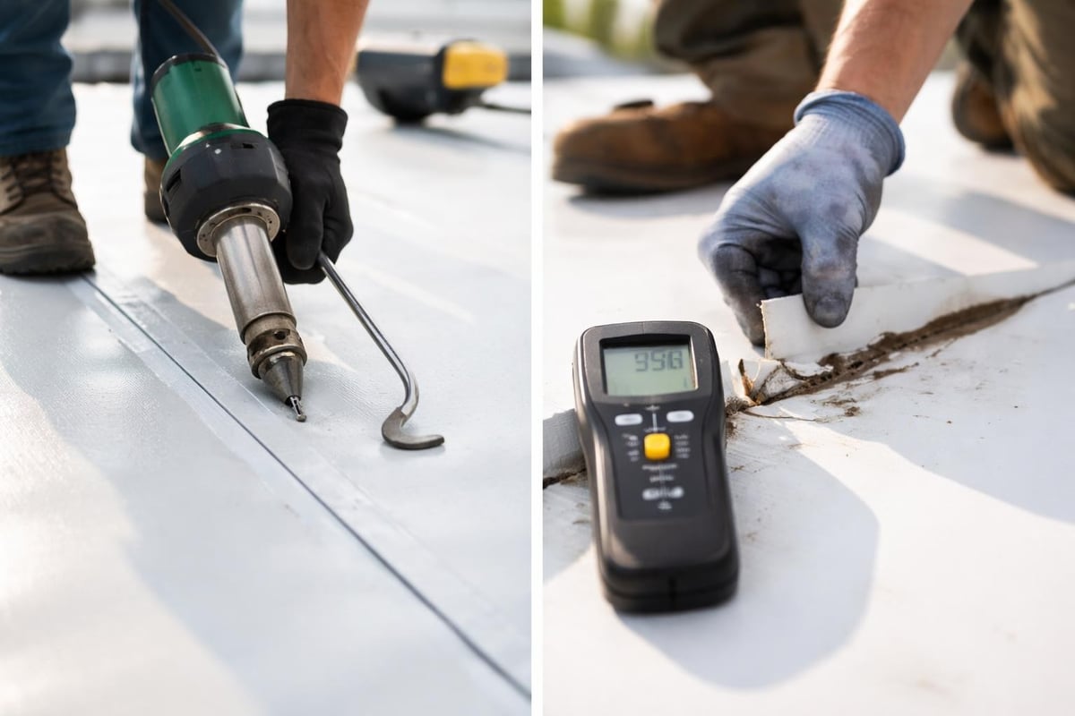 TPO seam welding quality control