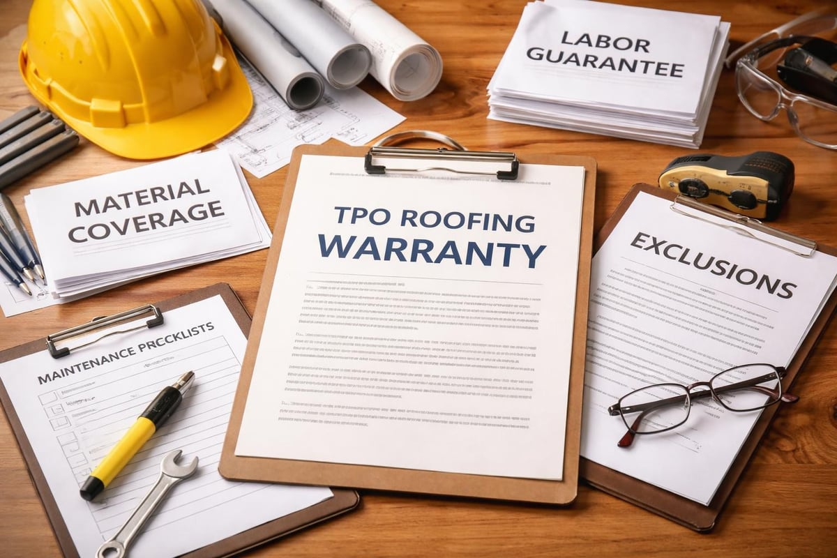 TPO roofing warranty structure