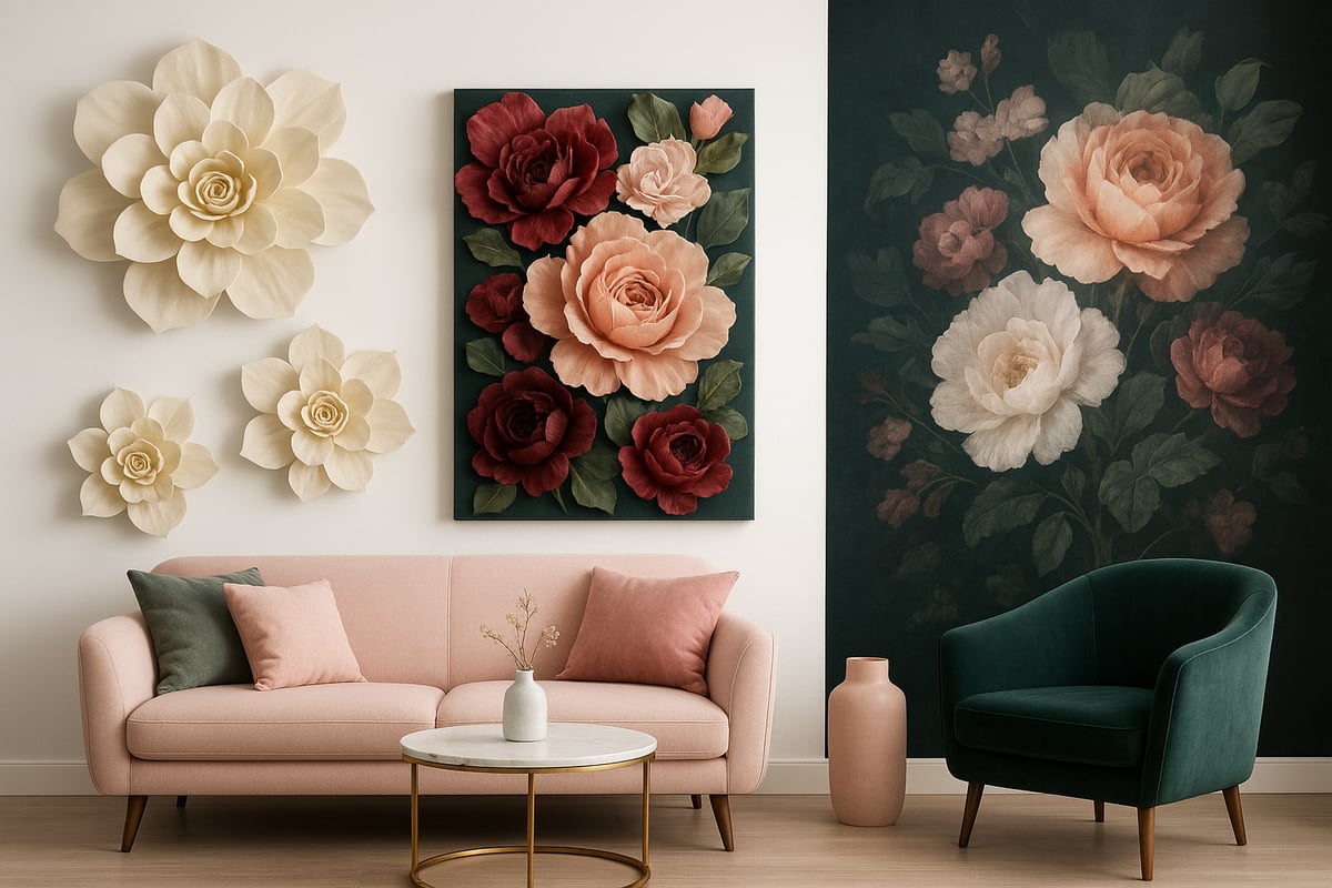 7 Stunning Big Flower Wall Decor Ideas to Transform Your Space
