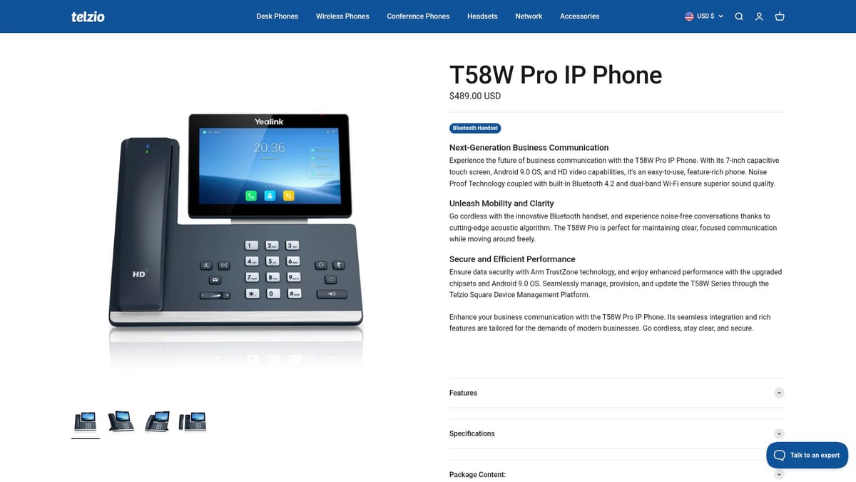 Top 7 Best VoIP Phone Picks for 2025 - Yealink T58W Pro with Bluetooth Handset