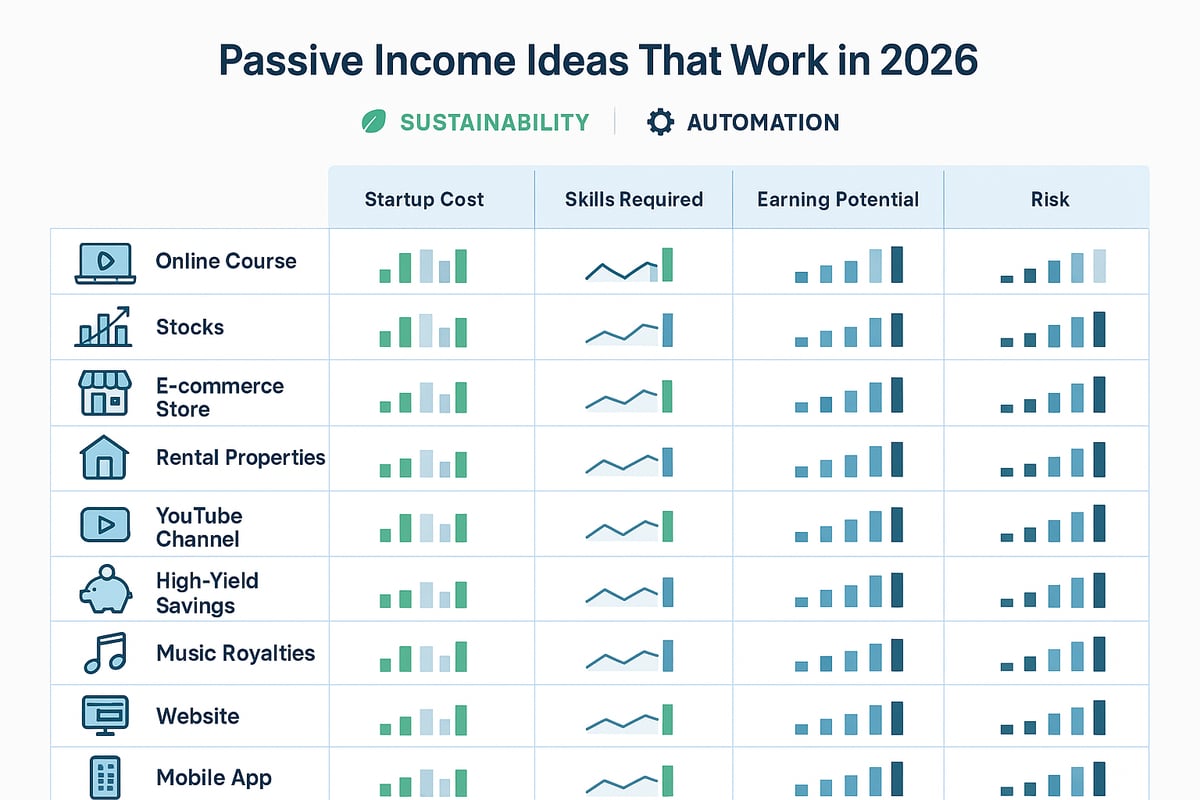 11 Brilliant Passive Income Ideas That Work in 2026
